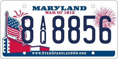 MD license plate 8AQ8856