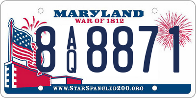 MD license plate 8AQ8871
