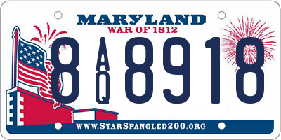 MD license plate 8AQ8918