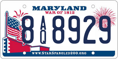 MD license plate 8AQ8929