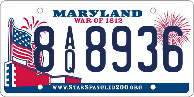 MD license plate 8AQ8936