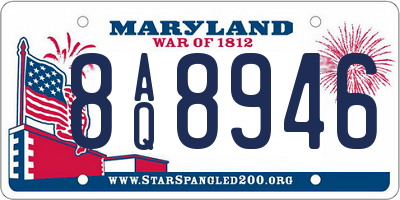MD license plate 8AQ8946