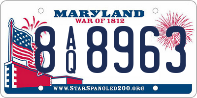 MD license plate 8AQ8963
