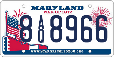 MD license plate 8AQ8966