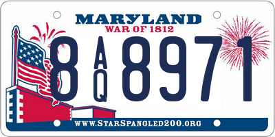 MD license plate 8AQ8971