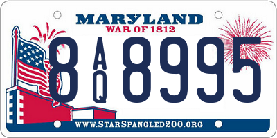 MD license plate 8AQ8995