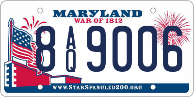 MD license plate 8AQ9006