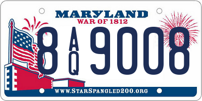 MD license plate 8AQ9008