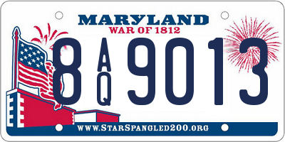 MD license plate 8AQ9013