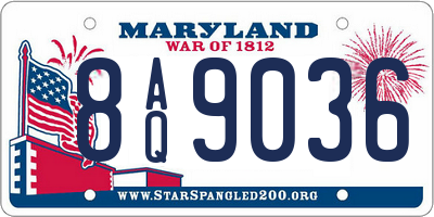 MD license plate 8AQ9036