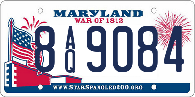 MD license plate 8AQ9084