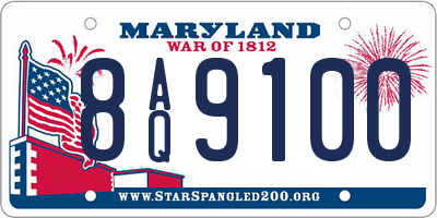 MD license plate 8AQ9100