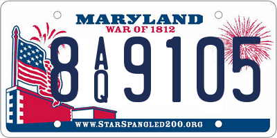 MD license plate 8AQ9105