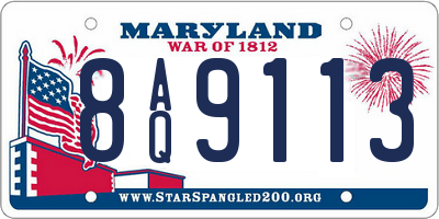 MD license plate 8AQ9113