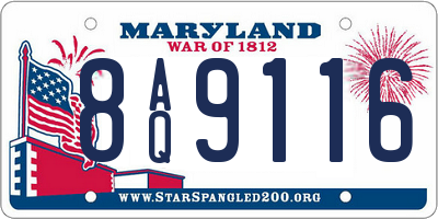 MD license plate 8AQ9116