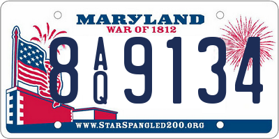 MD license plate 8AQ9134