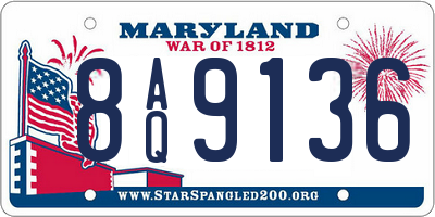MD license plate 8AQ9136