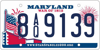 MD license plate 8AQ9139