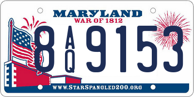 MD license plate 8AQ9153