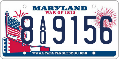 MD license plate 8AQ9156