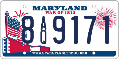 MD license plate 8AQ9171