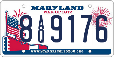 MD license plate 8AQ9176
