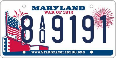 MD license plate 8AQ9191