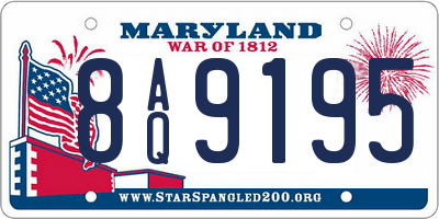 MD license plate 8AQ9195
