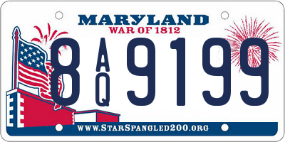 MD license plate 8AQ9199