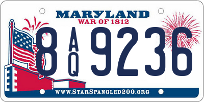 MD license plate 8AQ9236