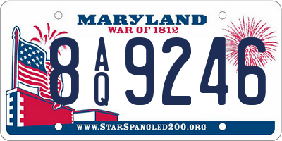 MD license plate 8AQ9246