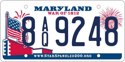 MD license plate 8AQ9248