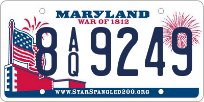 MD license plate 8AQ9249