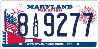 MD license plate 8AQ9277