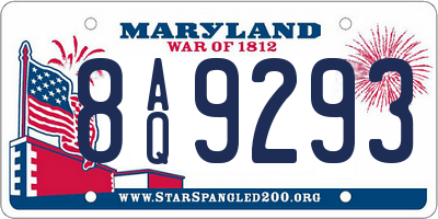 MD license plate 8AQ9293