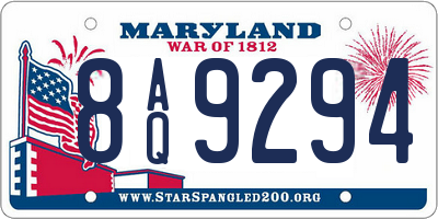 MD license plate 8AQ9294