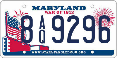 MD license plate 8AQ9296