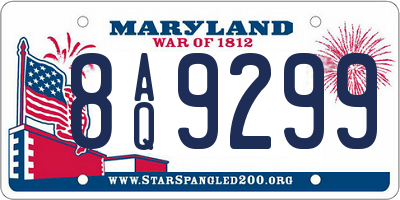 MD license plate 8AQ9299
