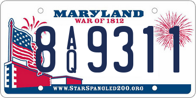 MD license plate 8AQ9311