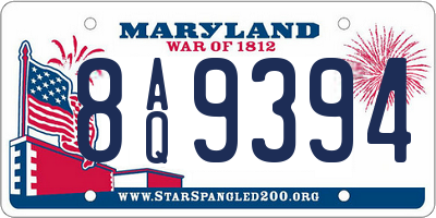MD license plate 8AQ9394
