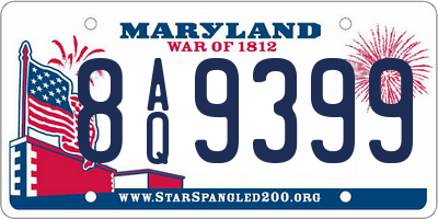 MD license plate 8AQ9399