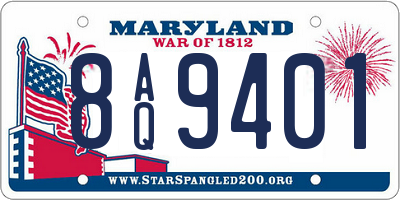 MD license plate 8AQ9401