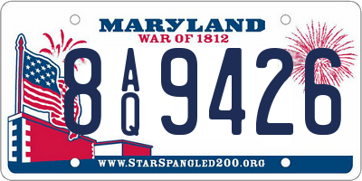MD license plate 8AQ9426