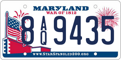 MD license plate 8AQ9435