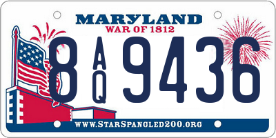 MD license plate 8AQ9436