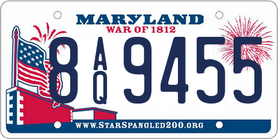 MD license plate 8AQ9455