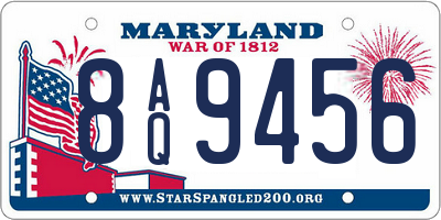MD license plate 8AQ9456