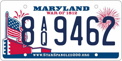 MD license plate 8AQ9462