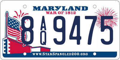 MD license plate 8AQ9475