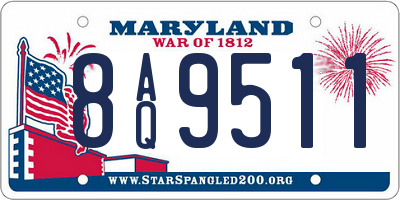 MD license plate 8AQ9511
